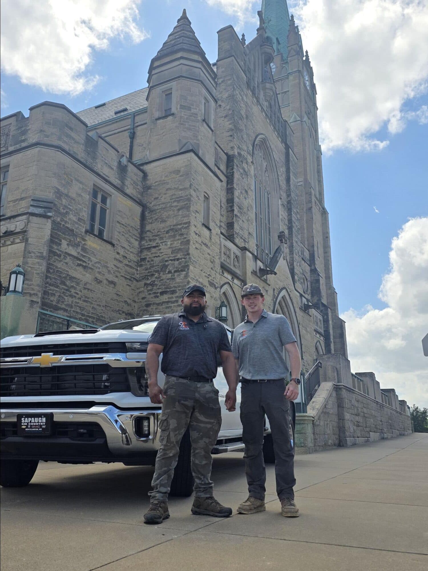 Revolve Construction crew framing a new roof installation in St. Louis